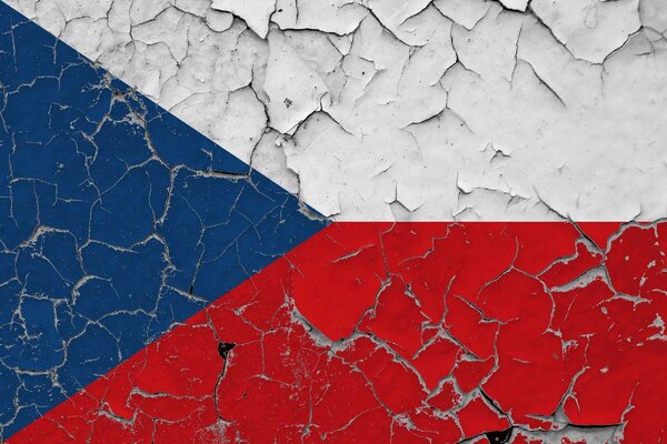 Флизелинов фототапет пръскано чешко знаме 375 x 250 см