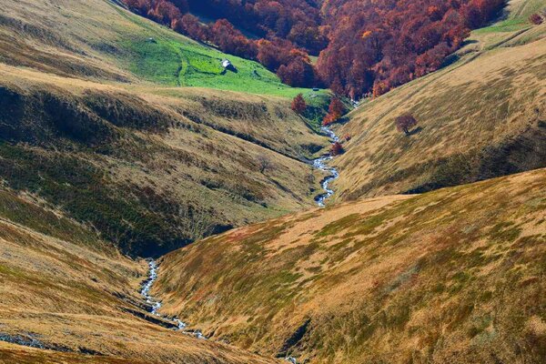 Флизелинов фототапет река в долина 375 x 250 см