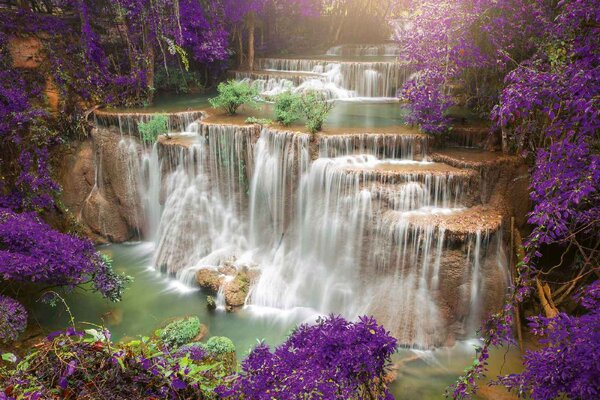 Флизелинов фототапет вълшебен водопад 375 x 250 см