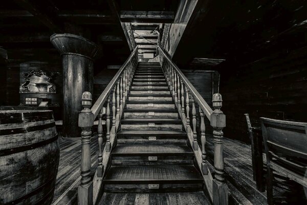 Флизелинов фототапет интериор на пиратски кораб 375 x 250 см
