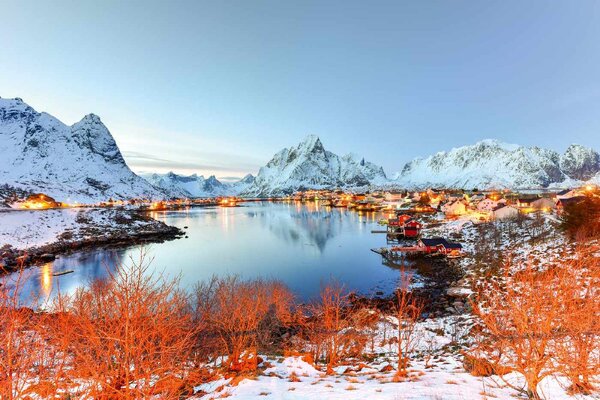 Флизелинов фототапет зима в рейне 375 x 250 см