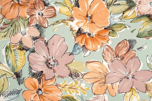 Флизелинов фототапет ретро флорален плат 375 x 250 см