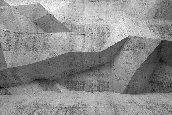 Флизелинов фототапет бетонен 3d интериор 375 x 250 см