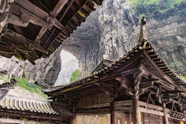 Флизелинов фототапет китайска историческа кръчма 375 x 250 см
