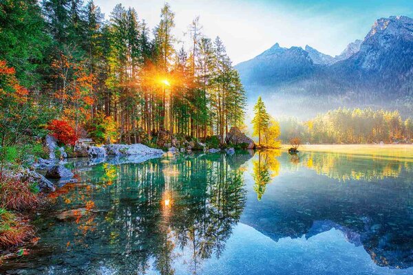 Флизелинов фототапет езеро хинтерзее 375 x 250 см