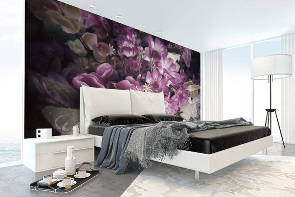 Самозалепваща се флизелинова фототапета изкуствени цветя 375 x 250 см