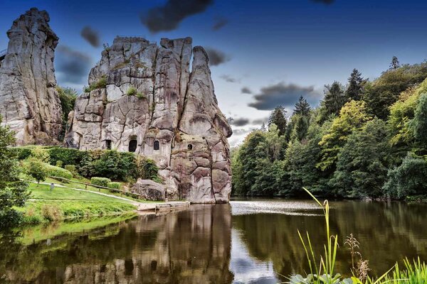 Флизелинов фототапет пясъчникова скала 375 x 250 см