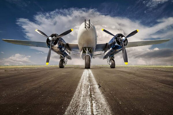 Флизелинов фототапет исторически военен самолет 375 x 250 см