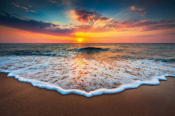 Флизелинов фототапет залез над морето 375 x 250 см