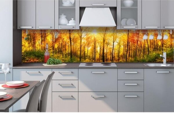 Фототапет за кухня - слънчева гора 260 x 60 см