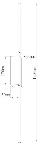 LED стенен аплик AISHA LED/20W/230V 4000K 120 cm златист