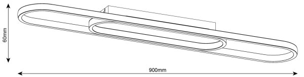 LED таванно осветително тяло CORDOBA LED/26W/230V черно