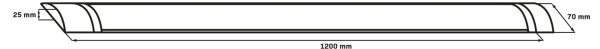 LED луминисцентно осветително тяло LED/36W/230V 4000K 120 cm черно