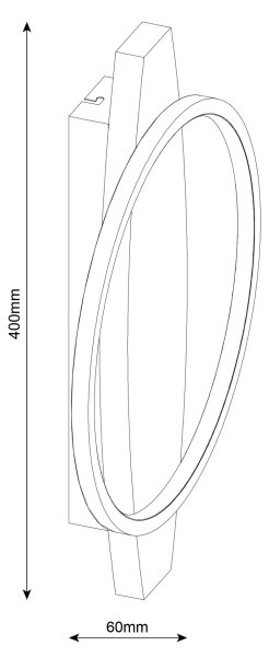 LED стенен аплик MELISA LED/12W/230V, цвят бор