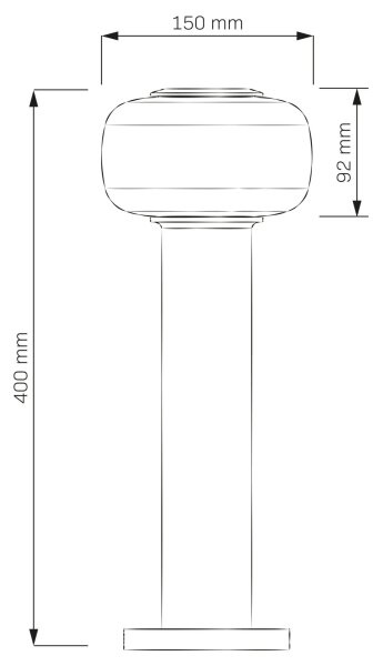 LED външна лампа MALAGA LED/12W/230V 40 см IP44 черна