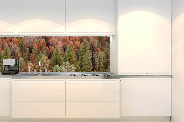 Фототапет за кухня - цветна борова горичка 180 x 60 см