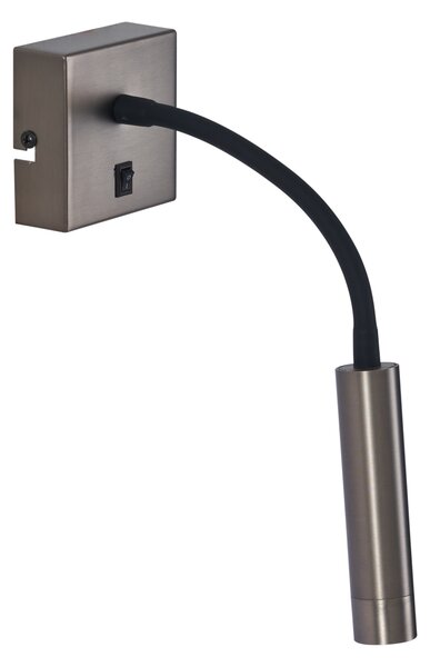 Комплект от 2 модерни стенни лампи антрацит с USB-C - Gosna