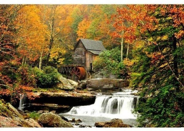Флизелинов фототапет мелница в гората 375 x 250 см