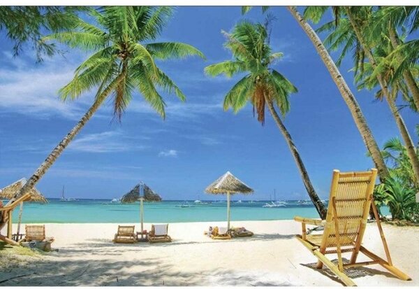 Флизелинов фототапет тропически плаж 375 x 250 см
