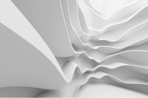Флизелинов фототапет 3d футуристична вълна 375 x 250 см