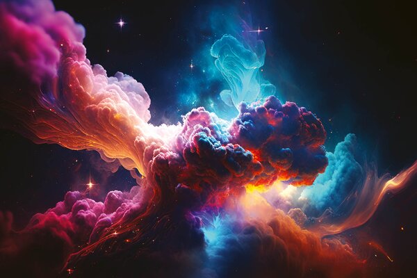 Флизелинов фототапет пъстър дим 375 x 250 см