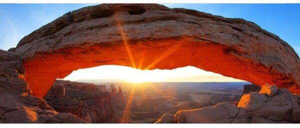 Панорамни флизелинов фототапет планинска арка 375 x 150 см