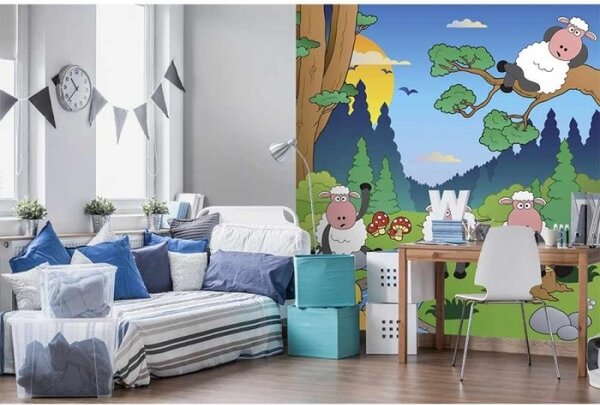 Флизелинов фототапет овце в гората 225 x 250 см
