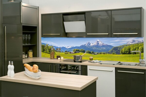 Фототапет за кухня - алпийска гледка 260 x 60 см