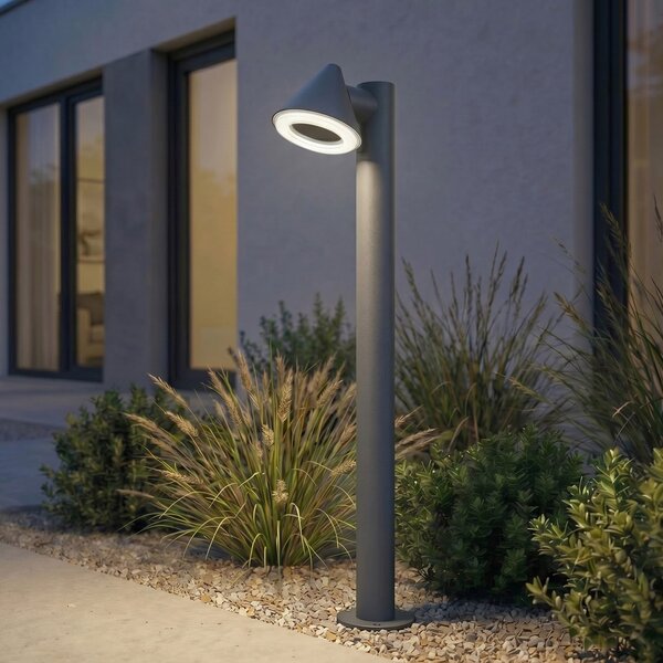 Lindby LED осветление за пътеки Soran, черно, 100 см, метал, IP44, Черен, Метал, Модерен