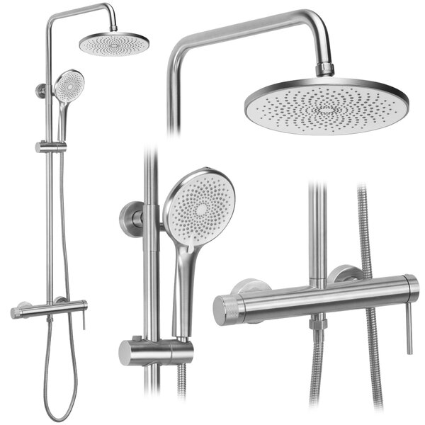 Комплект за душ Rea Foss Clif Brush Nickel