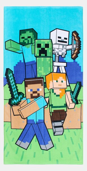 Sinsay - Памучна кърпа за баня Minecraft - многоцветен