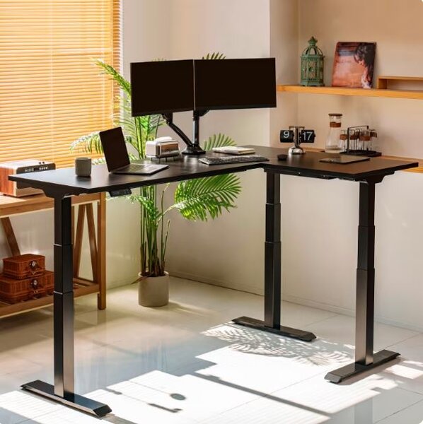 Тримоторно регулируемо бюро Ergo Desk Corner