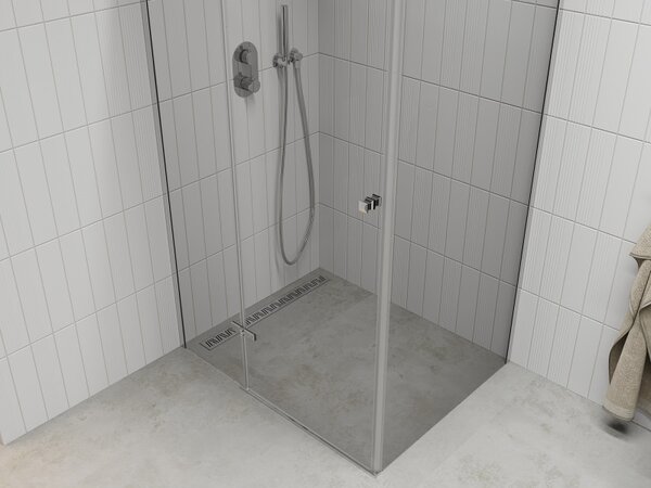 Mexen Roma пплъзгаща се душ кабина 85 x 70 см, прозрачна, хром - 854-085-070-01-00