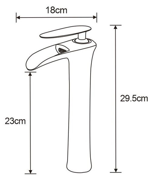 Mexen Lyra висок смесител за мивка, златен - 745310-50