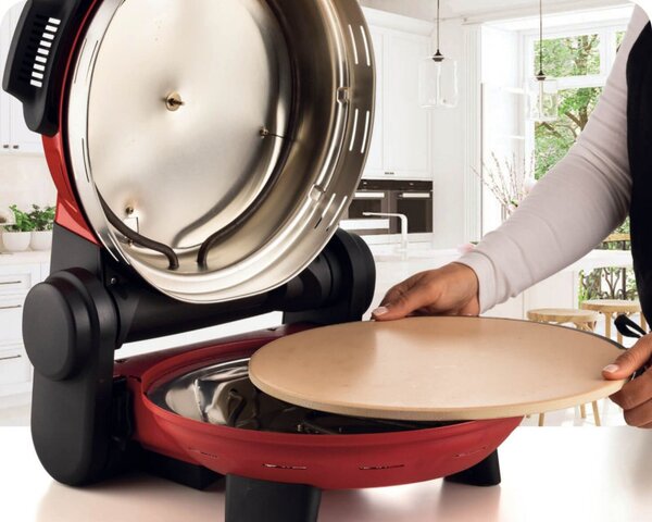 Електрическа фурна за пица Ariete "Pizzeria Gourmet" 0934/00, 1500W, 32 см, До 400C, 5 нива, , Червен
