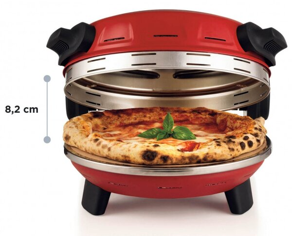 Електрическа фурна за пица Ariete "Pizzeria Gourmet" 0934/00, 1500W, 32 см, До 400C, 5 нива, , Червен