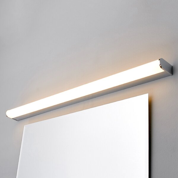 Lindby LED лампа за стена Philippa, заоблена, 88cm, хром, IP44, Металик, Баня, Метал, Модерен