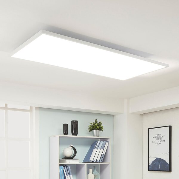 Arcchio LED панел Arya, с възможност за димиране, 119 cm x 59 cm, метал, Затъмняване, Бял, кабинет / офис, Пластмаса, Модерен