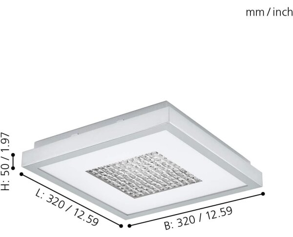 Eglo 98369 - Димируемо LED таванно осветително тяло PESCATE LED/24W/230V