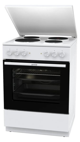 Готварска печка Gorenje GE6A41WB, клас A, 71л. обем, 4 нагревателни зони, MultiAir, Defrost, FastPreheat, BigSpace, бяла