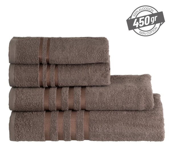 Кафява памучна кърпа от тери 30x50 cm Simple – Casa Selección