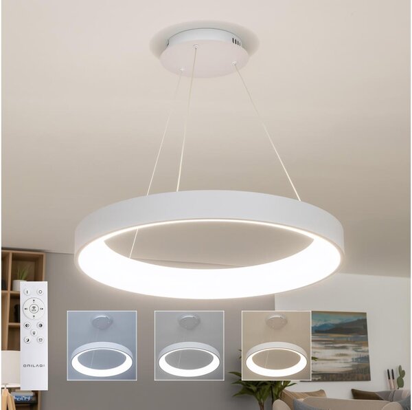 Brilagi - Димируем LED полилей на кабел FALCON II LED/99W/230V Ø 60 cm бял + дистанционно управление