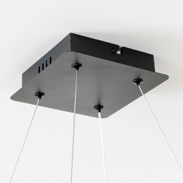 Brilagi - LED полилей на кабел FALCON II, с възможност за димиране, LED/80W/230V 40x40 cm, черен + дистанционно управление