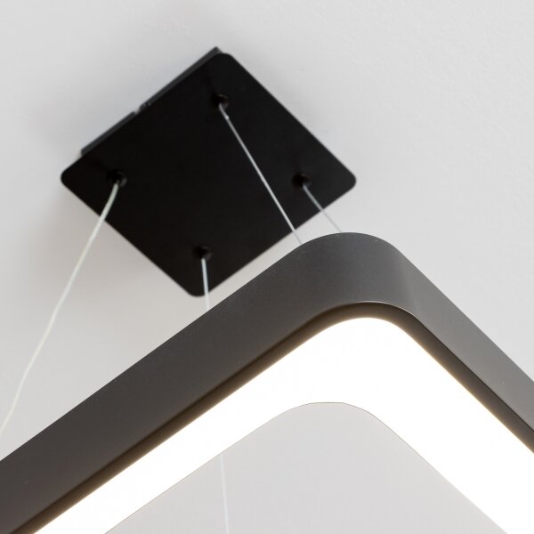 Brilagi - LED полилей на кабел FALCON II, с възможност за димиране, LED/80W/230V 40x40 cm, черен + дистанционно управление