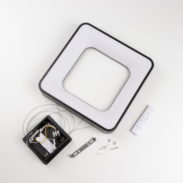 Brilagi - LED полилей на кабел FALCON II, с възможност за димиране, LED/80W/230V 40x40 cm, черен + дистанционно управление