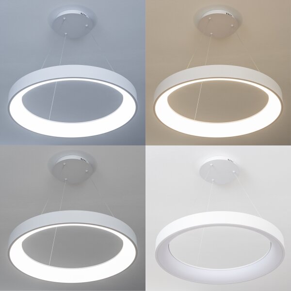 Brilagi - Димируем LED полилей на кабел FALCON II LED/99W/230V Ø 60 cm бял + дистанционно управление