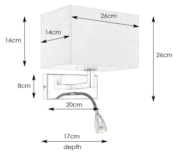 Markslöjd 106308 - LED Стенна лампа SAVOY LED/3W+E27/60W/230V