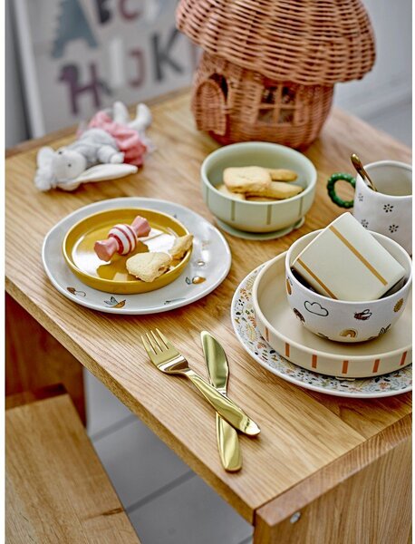 Глинен детски комплект за хранене 3 бр. Agnes – Bloomingville Mini