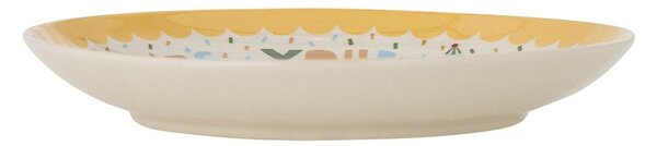 Жълта/кремава глинена детска чиния ø 16 cm Celebrate – Bloomingville Mini