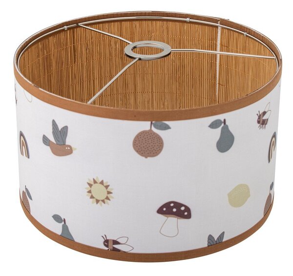 Бял/кафяв детски абажур с текстилен абажур ø 34 cm Agnes – Bloomingville Mini
